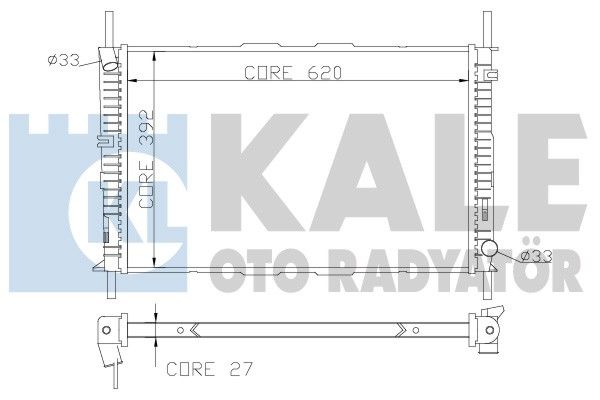 KALE OTO RADYATÖR Радиатор, охлаждение двигателя 368700